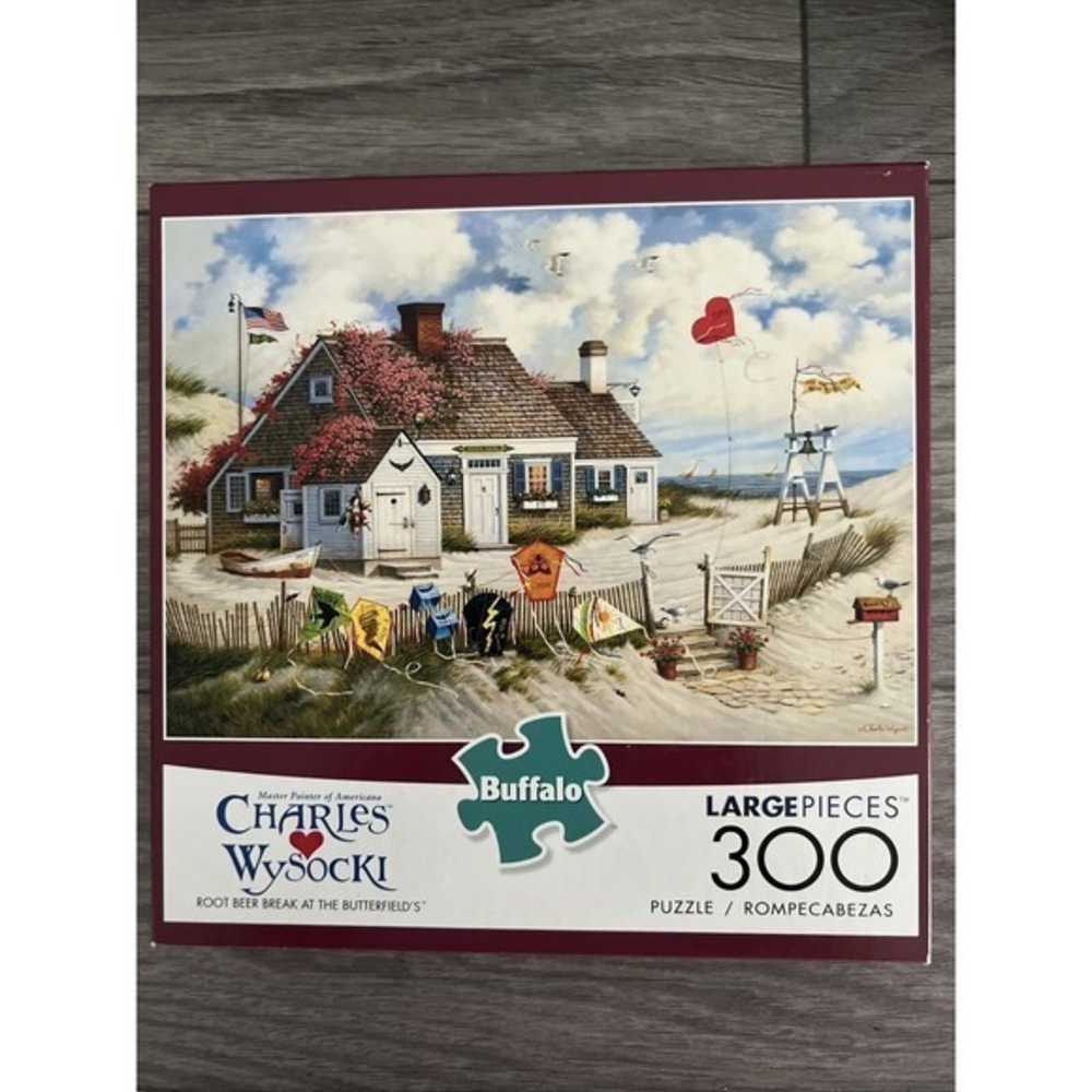 Charles Wysocki 300pc Puzzle "Root Beer Break At The Butterfield's" Large Pieces